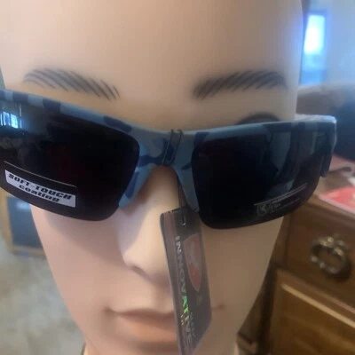 Очки солнцезащитные Khan синяя камуфляжная оправа черные тонированные линзы - Изображение 1 из 3