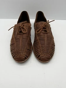 URGE Sandals Men’s Huarache Style TAN LEATHER Mykonos SANDALS EUR 45 Lace Up - Picture 1 of 13