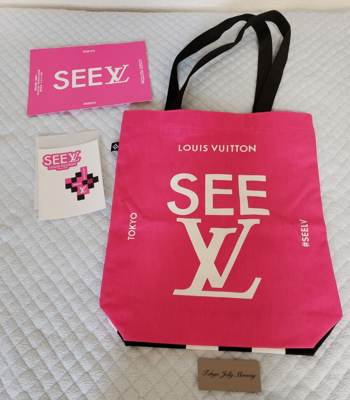 Louis Vuitton SEE LV Tote Bag Sticker Promo Tokyo Exhibition 