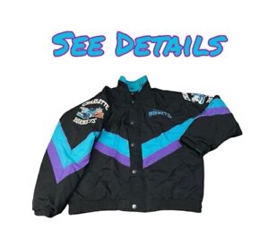 Vintage 90’s Starter Charlotte Hornets Puffer Coat Men’s Large NEEDS ZIPPER