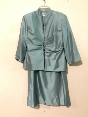 Jessica Howard Talla 10 Verde Menta 2 Piezas Vestido Traje Chaqueta Mujer Elegante Foto 1 de 4