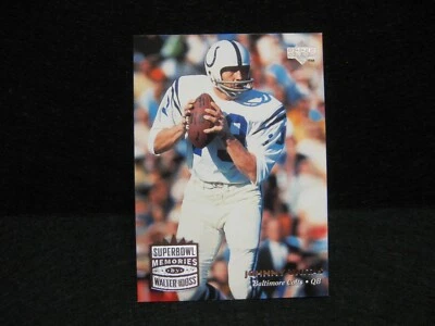 1997 Johnny Unitas Baltimore Colts Upper Deck S.B. Memories Card  #183 - Image 1 of 2