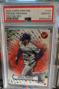 2023 Topps Pristine Freddie Freeman #129 Red Refractor 1/5 PSA MVP Gem Mint 10 - Picture 1 of 2