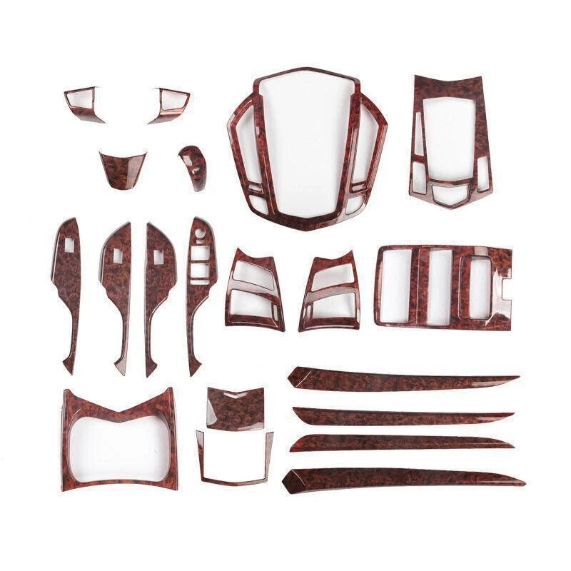 Kit completo de decoración interior de grano de madera de ágata para Cadillac SRX 10-12 Foto 1 de 4