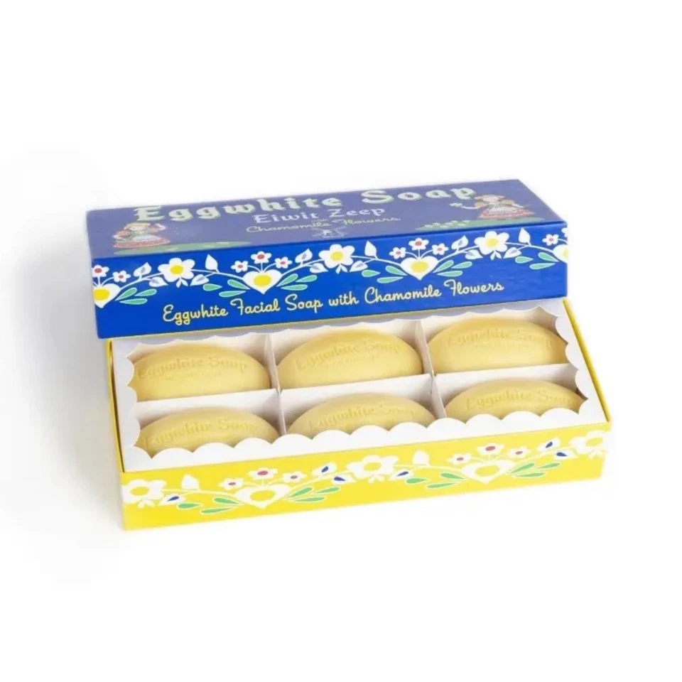 Eggwhite Soap "Eiwit Zeep" with Chamomile 6-bar Gift Box - Image 1 of 1