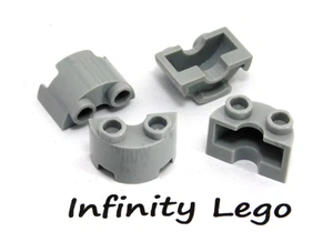 4 LEGO Light Bluish Grey Round Cylinder Half 1 x 2 x 1 (68013)  4 Pieces - Imagen 1 de 1