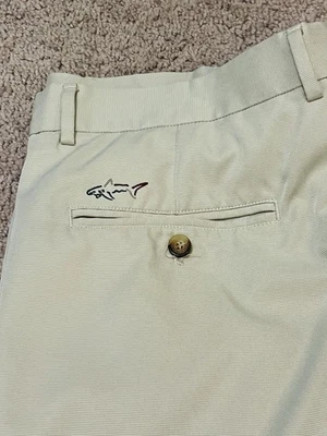 Pantalones cortos de golf Greg Norman beige tostado plisado para hombre talla 40 Foto 1 de 4