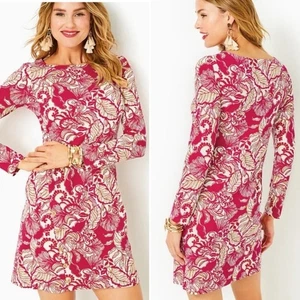 Lilly Pulitzer Maddox Straight Dress Women’s size Small Island Vibes Poinsettia - Picture 1 of 13