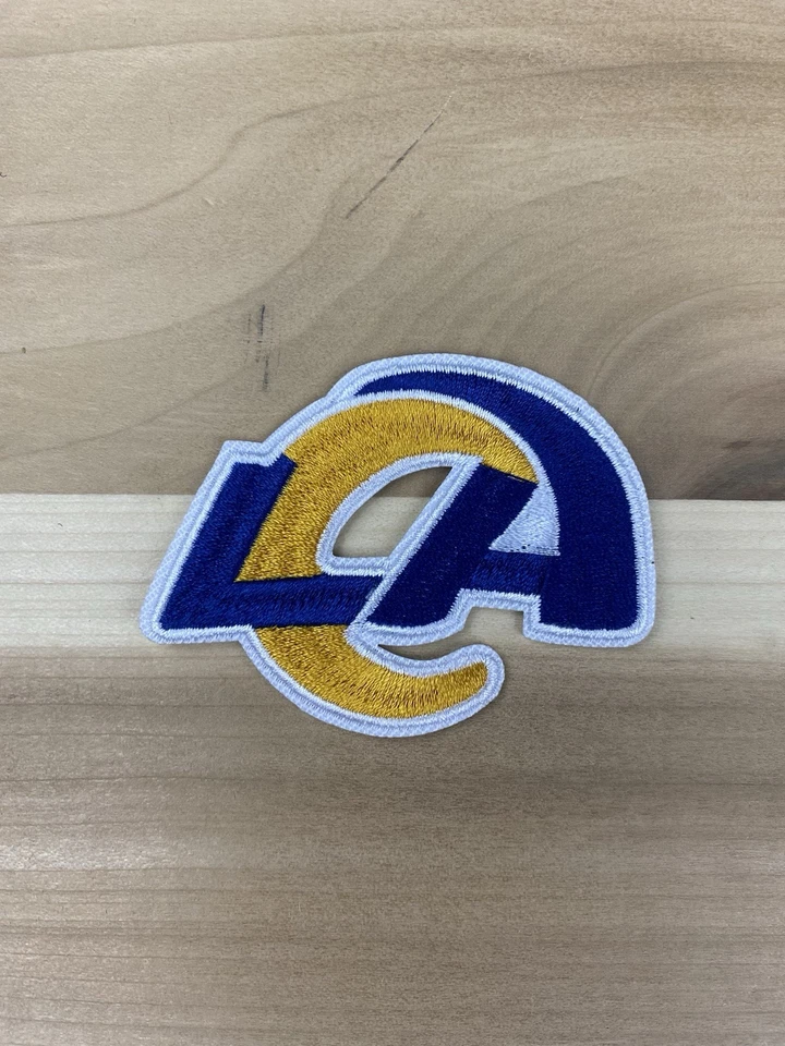 LOS ANGELES RAMS EMBROIDERED IRON ON PATCH 3”x2” - Image 1 of 1