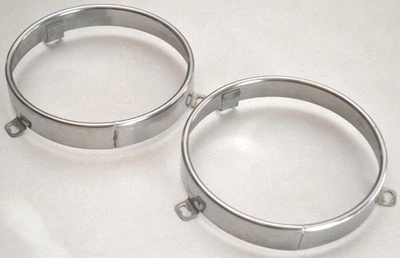 1959 Plymouth Headlight Lamp Bezel Retaining Rings (x2), Belvedere Savoy Fury - Image 1 of 4