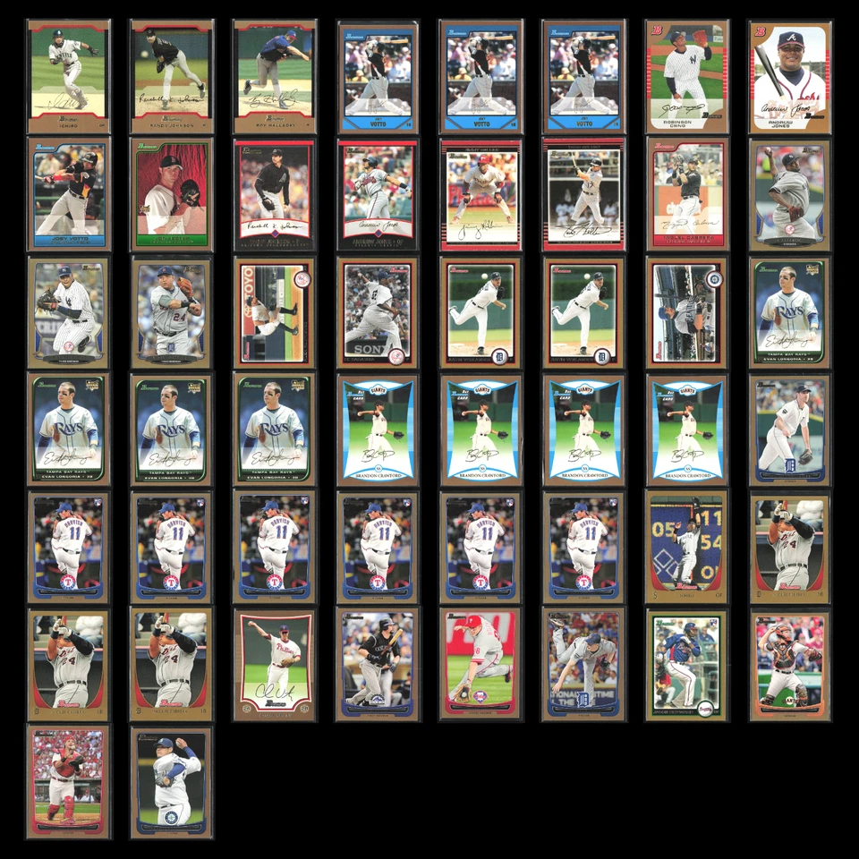 Lote de 50 tarjetas de béisbol Bowman Gold - Lote a granel de distribuidor - Estrellas, novatos Foto 1 de 4
