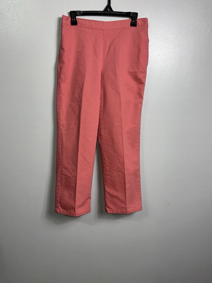 Pantalones Pull-On Alfred Dunner Para Mujer Coral Talla 10P Pequeña Cintura Elástica Foto 1 de 4