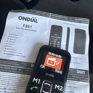 Ondial F881 (Unlocked) Big Button mobile phone . Instructions. No box - Picture 1 of 3