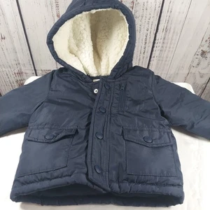 Old Navy Kleinkinder Steppjacke mit Kapuze Größe 6-12 Monate dunkelblau - Bild 1 von 7