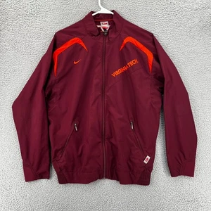 Vintage Y2k Nike Virginia Tech Hokies Basketball Full Zip Jacket Adult XS Maroon - Picture 1 of 16