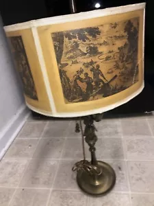 Vintage Brass Chandelier Table Lamp - Picture 1 of 13