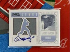 2012 National Treasures Jumbo Auto Materials Die Cut Player Austin Jackson Auto