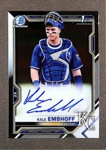 2021 Bowman Chrome Kale Emshoff 1st Prospect Auto Autograph #CPA-KE Royals