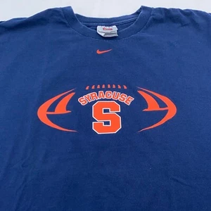 vintage NIKE CENTER SWOOSH SYRACUSE ORANGE FOOTBALL T-Shirt XL new york ncaa - Picture 1 of 7