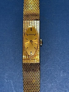 Vintage LONGINES RECTANGULAR LADIES WATCH 14k Gold with display box - Picture 1 of 24