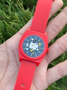 Nixon The Time Teller Disney Mickey Mouse Red Quartz Watch - Picture 1 of 12