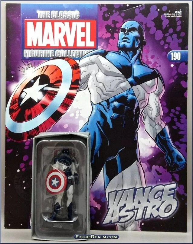 Eaglemoss 1: 16 经典漫威雕像 带书:Vance Astro #190 — 第 1/1 张图片