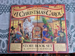 Charles Dickens A Christmas Carol Story Book Set & Advent Calendar Mary Packard - Picture 1 of 9
