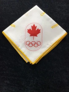 1976 Montreal Canada Olympic Logo Souvenir Schal Square Vintage  - Bild 1 von 6