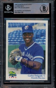 Carlos Delgado 1992 92 Dunedin Blue Jays Classic RC Rookie Autograph Auto BGS AU