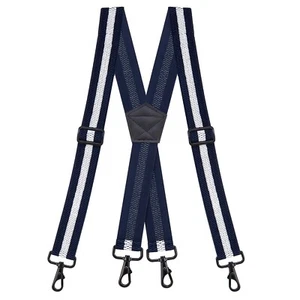 Buyless Fashion Suspender Men 48"" Adjustable Straps 1 1/2"" X Back Strong Hooks - Picture 1 of 98