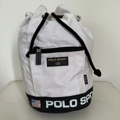 Bolsa Sling Vintage Polo Sport Ralph Lauren Branca - Imagem 1 de 4