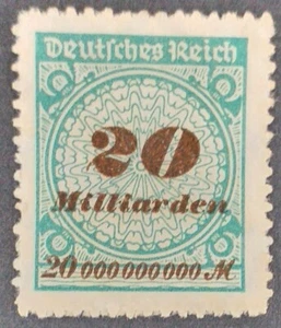 German Empire 1923 Stamp 20 Billion Mark # Deutsches Reich 20 Milliarden Mark - Picture 1 of 2