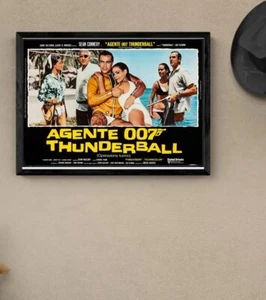 VINTAGE James Bond 007 Thunderball Theatrical Film Release A3 Framed Poster 1965 - Picture 1 of 3