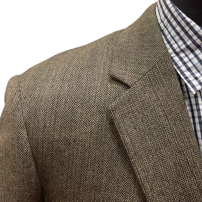 44L Jos A Bank Hombres Lana Tweed Espiga Abrigo Deportivo Chaqueta Traje Blazer Overchec Foto 1 de 4