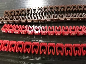 87 Legrand Kabelmarkierer-Clips CAB 3 Art.Nr.38222 ROT 1.5-2,5mm,Kabelmarker (2) - Bild 1 von 4
