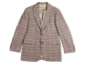 Vintage 70s Checkered Wool Blazer Size 40R Academic Heritage - Picture 1 of 13