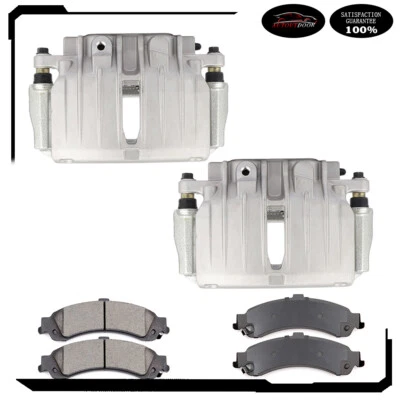 For Chevrolet Avalanche Silverado 1500 HD Rear Brake Calipers And Ceramic Pads - Image 1 of 4