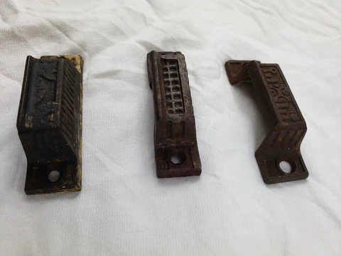 3 Antique Metal Drawer Pull Cabinet Handles Cover