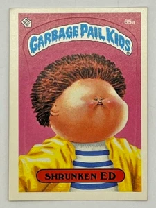 1985 Topps Garbage Pail Kids Stickers -Series 2 - 65a Shrunken Ed -EX+ Glossy #1 - Picture 1 of 2