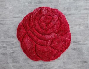 Alfombra Hogar Diseño Rosa 3D Brillante Salón Dormitorio Alfombra Nueva Bonita Rosa - Imagen 1 de 2