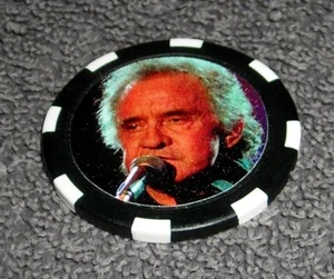 MARCADOR DE PELOTA DE GOLF JOHNNY CASH SOUVENIR COLECCIONABLE DE PÓQUER - Imagen 1 de 1