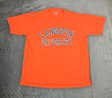 Langston University Lions Shirt Men XL Russel Athletic Orange Short Sleeve