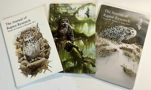 The Journal of Raptor Research 3 Vols Owls Falcons Hawks Eagle Birds of Prey Lot - Imagen 1 de 7