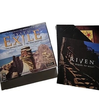 Vintage Video Games Riven The Sequel to Myst & Myst III Exile 1990s PC Macintosh - Image 1 of 4