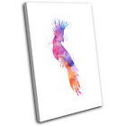Watercolour Abstract Cockateal Animals SINGLE CANVAS WALL ART Picture Print