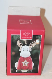 Lenox Monogram " C" Moose Christmas Ornament in Original Box with Packing - Picture 1 of 10