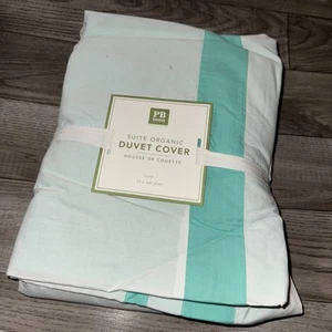 Pottery Barn Teen Suite Bio-Bettbezug Twin blau Aqua Pool Farbe - Bild 1 von 6