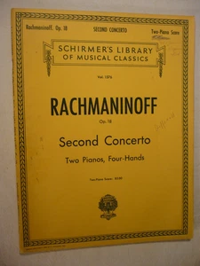 Schirmer's Library Rachmaninoff Piano Concerto Op.1 ar for 4 hands 2 scores S3 - Picture 1 of 1