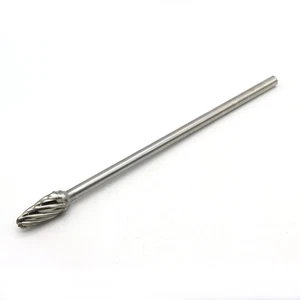TEMO SF-5L6 NF Aluminum Cut CARBIDE BURR FILE 1/2" Round Tree, 1/4"D x6"L Shank - Picture 1 of 2