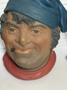 Gorra tejida de pescador cabeza de tiza hecha en Inglaterra años 80 vintage - Imagen 1 de 7